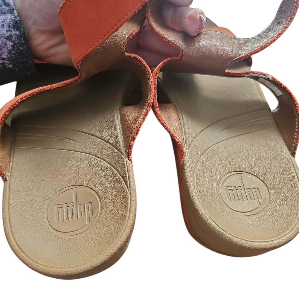 Vionic ARENA Gladiator Women's Vibrant Orange Flame Suede Sandals Sz 8 SH444 - Picture 10 of 10